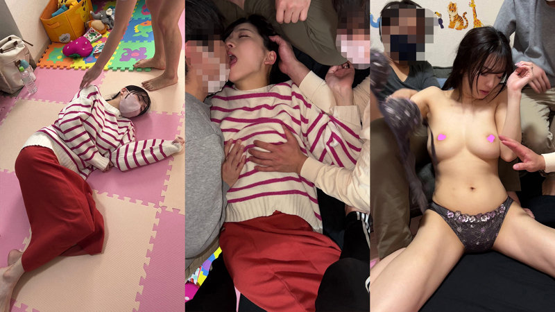 【shinki230】黒髪ロングママに媚薬投入しスカートの下をびしょびしょにする