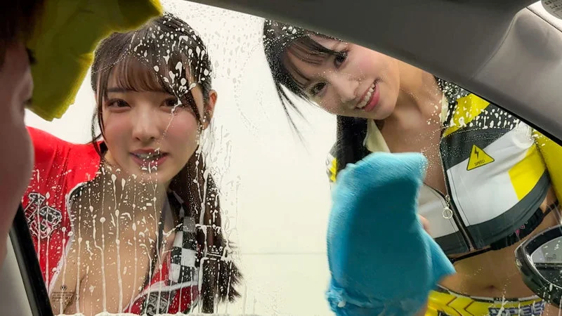 【deas045】巨乳洗車ガールのW痴女。夢の逆3P